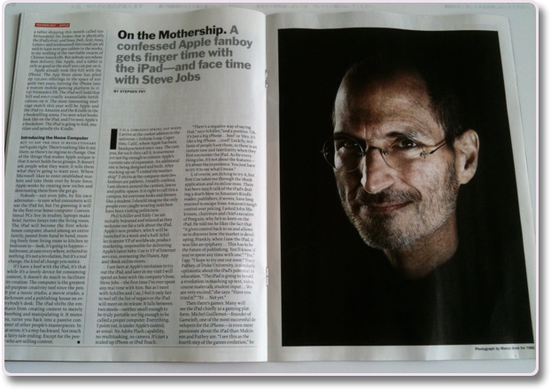 タイムマガジン2010年4月12日号 Steve Jobsが表示 Time Magazine